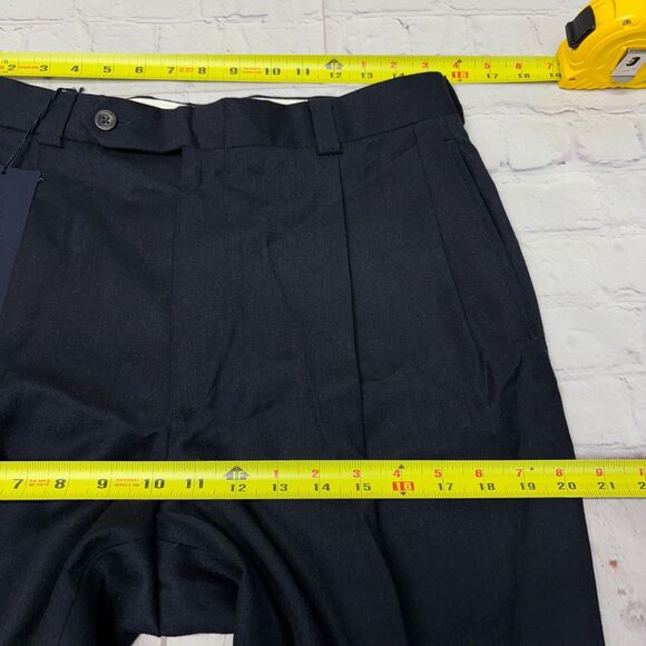 NWT Vintage Nautica Men Wool Cashmere Flannel Pants Size 32x32 Pleated D050 -11 - Picture 3 of 16